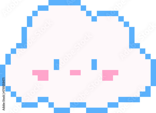 pixel illustration of cloud