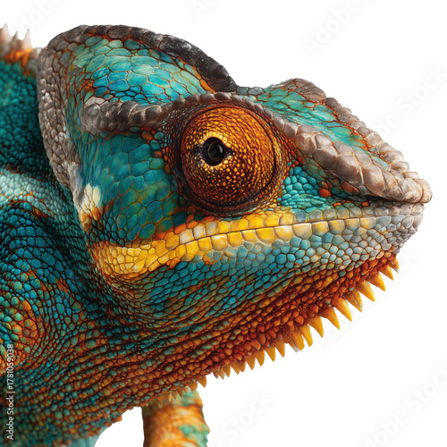 chameleon isolated on white