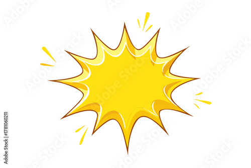 comic yellow burst .Comic style yellow burst explosion with pink halftone dots for pop art design, sale banner, retro poster, and creative background decoration
