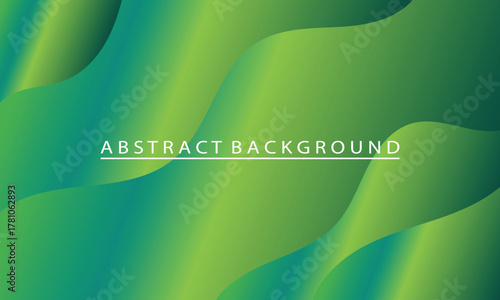 Green abstract background with flowing shapes and smooth gradient color