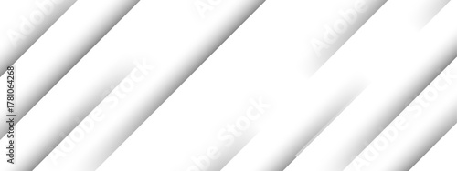 Abstract Minimal White Background with Diagonal Gradient Lines. Soft Shadows and Smooth Light Transitions with 3D Effect and Linear Flow. Depth and Motion Technology, Corporate Design.