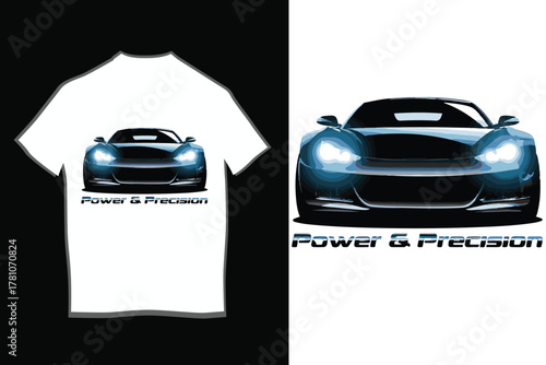 Car t-shirt design vector