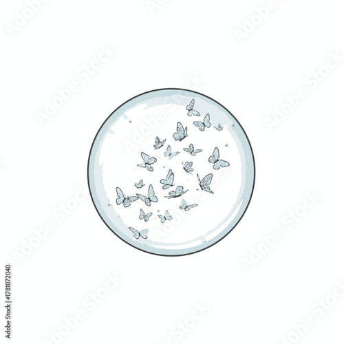 Elegant Plate Adorned with Delicate Butterfly Motifs for Sophisticated Dining.