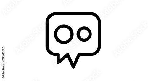 Speech bubble with circle eyes