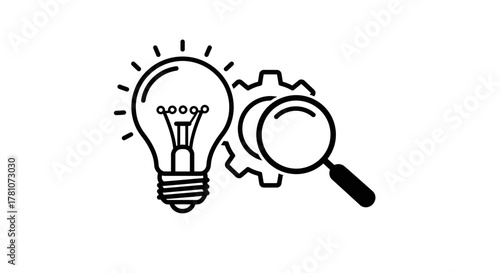 Idea Generation with Magnifying Glass and Gear