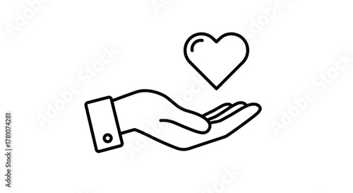 Heart in Hand Illustration