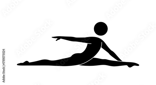 Person doing splits silhouette