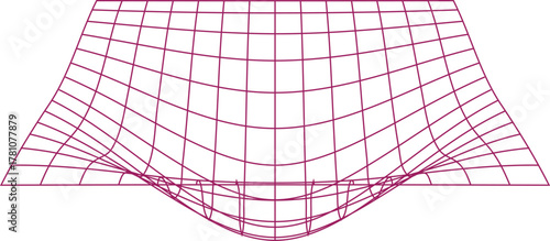 Abstract grid pattern with warped perspective and curved lines creating a dynamic visual effect