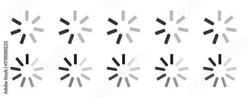 Loading bar symbol - Vector loaded icons. Download progress, Download or Upload symbol.