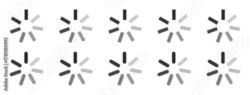 Loading bar symbol - Vector loaded icons. Download progress, Download or Upload symbol.