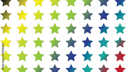 Colorful Star Pattern Background with Gradient Shades and Geometric Design