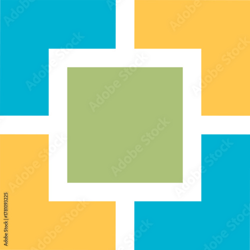 Abstract colorful background with squares and space for text design