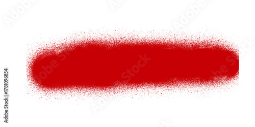 Red spray paint brush stroke on white background. Soft airbrush texture for digital art and graphic design. Ideal for banners, graffiti effects, and creative illustrations.