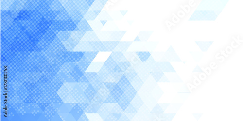 Abstract watercolor background with geometric triangles in gradient white tones