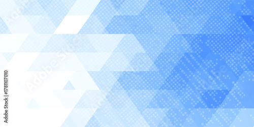 Abstract watercolor background with geometric triangles in gradient white tones