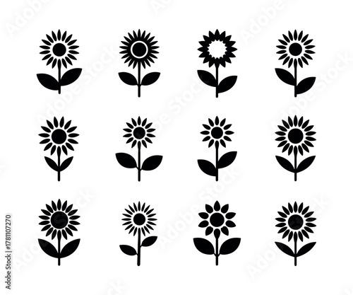 Vibrant sunflower illustration with detailed petals and leaves