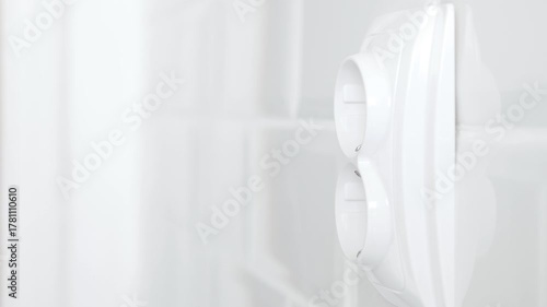 Unplugging Electrical Cord in Wall European Socket, Unplug in Devices, Electric Power View, Save Cost in Energy Industry Crisis