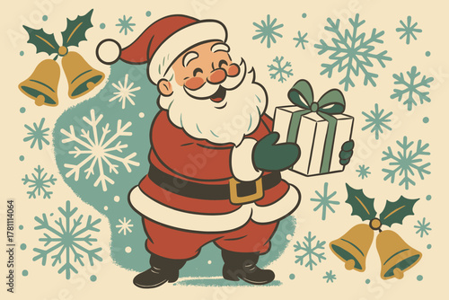 White vector sage joyful icon vintage chinese cyrillic no santa delight textured