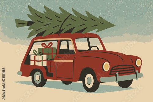 Wagon vintage boxes numbers chinese ground grain holiday cartoon roadtrip characters icon