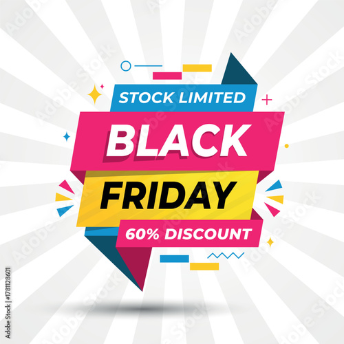 	
Black Friday sale banner for generating huge sale	
