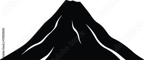 Illustrator Simple mount fuji mountain japanese symbol Silhouette vector