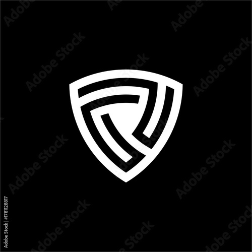 A bold, structured "P" monogram inside a shield shape. Excellent for professional consulting, corporate risk management, or legal firms.