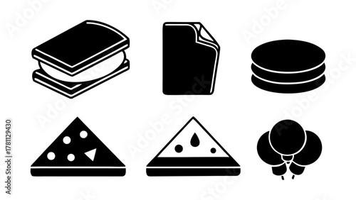 Food Item Silhouettes vector Bundle