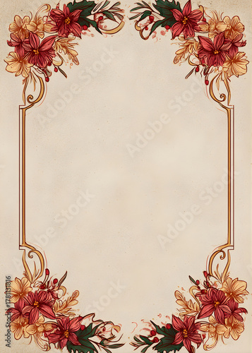 Vintage Christmas Frame Borders