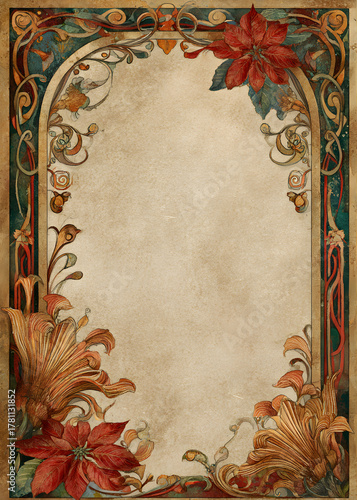 Vintage Christmas Frame Borders