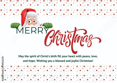 Cute Merry Christmas Card- Minimal Merry Christmas Card