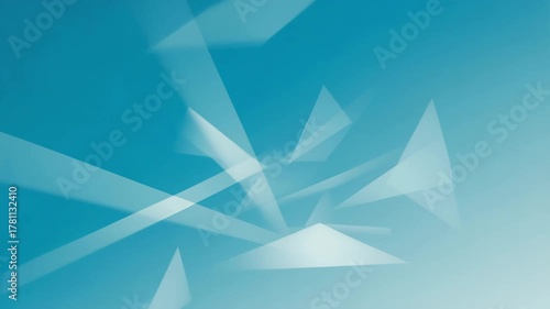 Abstract Blue Glass Crystal Geometric Background