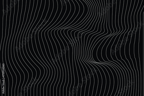 Abstract digital art featuring a distorted grid of white dots and lines on a, creating a futuristic, glitchy, and technological aesthetic, pattern design