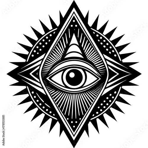 Third Eye Vector Art for Mindfulness, Chakra, and Esoteric Designs