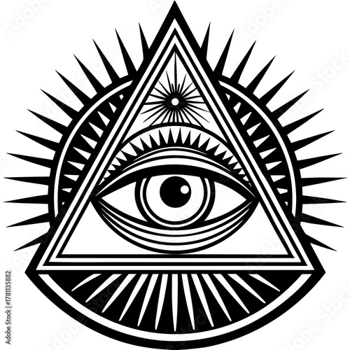 Third Eye Icon Vector – Trendy Spiritual Vector Art Illustration