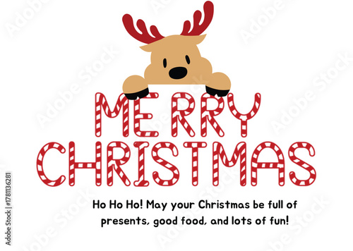 Cute Merry Christmas Card- Minimal Merry Christmas Card
