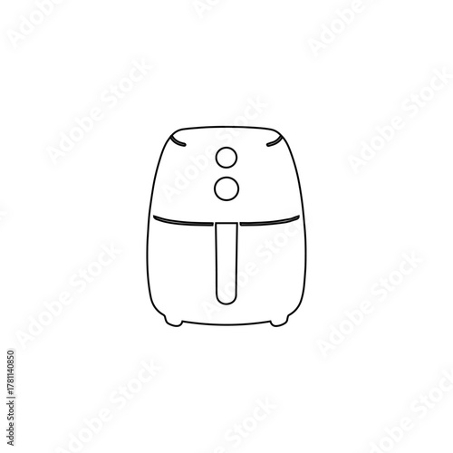 Air fryer outline modern kitchen appliance cooking equipment