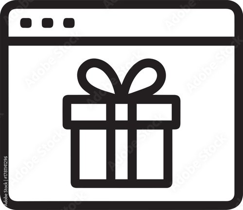 Surprise gift icon appearing on a digital screen, symbolizing online shopping success and special offers delivered instantly
