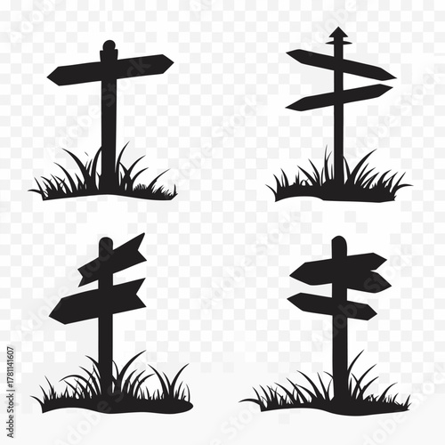 Different design of wooden signs