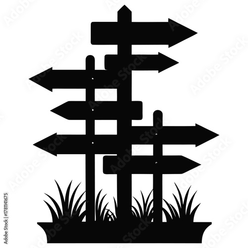 Different design of wooden signs