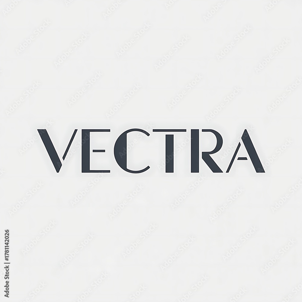 Fototapeta premium Elegant Vectra branding logo design on a clean white background perfect for tech startups and innovative companies seeking a modern corporate identity