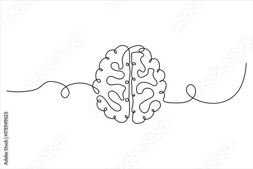 Minimalist line art for psychology or neurology