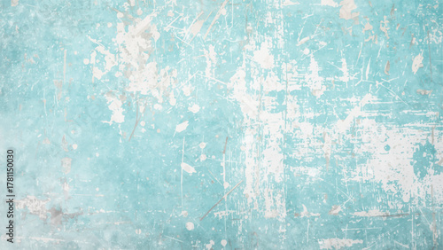 Abstract Vintage Turquoise Grunge Wall Texture with Weathered Paint and Distressed Surface. Sense of Age, Nostalgia, and Urban Decay. Ideal for Retro Design , Rustic Decor, Photography Backdrop
