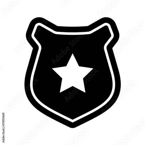 Police badge - vector icon