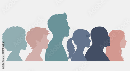 Diverse Silhouettes A Collection of Profile Images