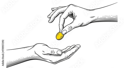Giving a Golden Coin A Simple Act of Charity and Generosity with a Focus on Giving