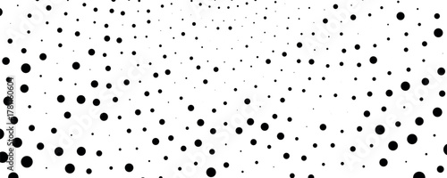 Set of halftone circle dots gradient pattern textures. Half tone dots backgrounds. Horizontal templates using halftone dots pattern. Vector illustration