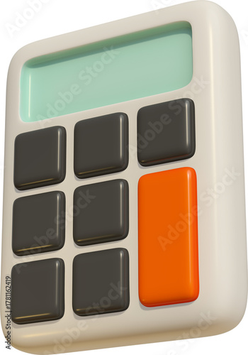 Simple Modern Calculator with Digital Display and Large Buttons for Easy Calculation