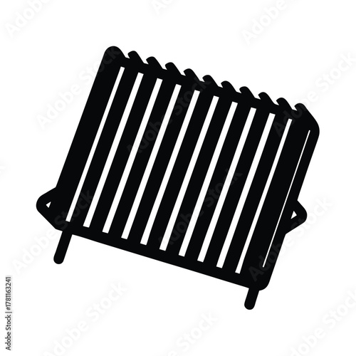 Sun Lounger Silhouette Relaxation Beach Chair Summer Leisure Black and White