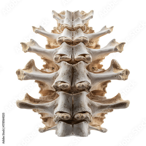 Detailed View of Lumbar Vertebrae: Anatomy of the Human Spine