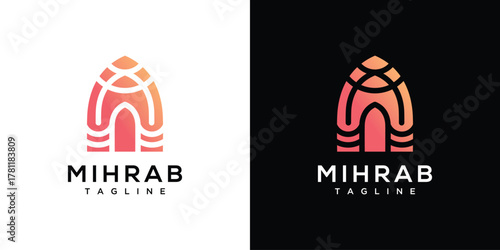 Mihrab inspiration logo design. Creative mihrab icon ideas.	